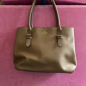 Kate Spade Brown Leather Tote with Structured Design